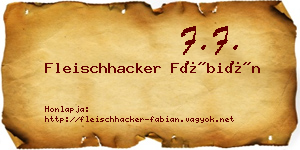Fleischhacker Fábián névjegykártya